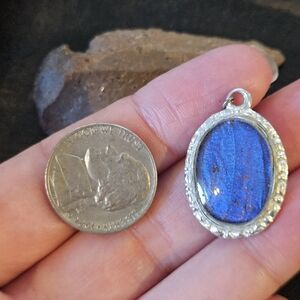 Vintage Sterling Silver Butterfly Wing Pendant